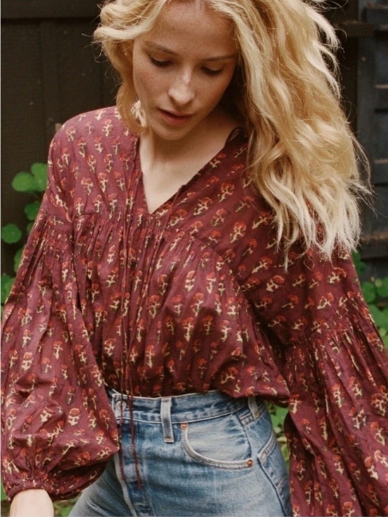 Doen Tops - Doên Petunia Blouse - Size S